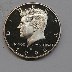 1996-S Proof Kennedy Half Dollar... Mint State Uncirculated... Cameo Finish